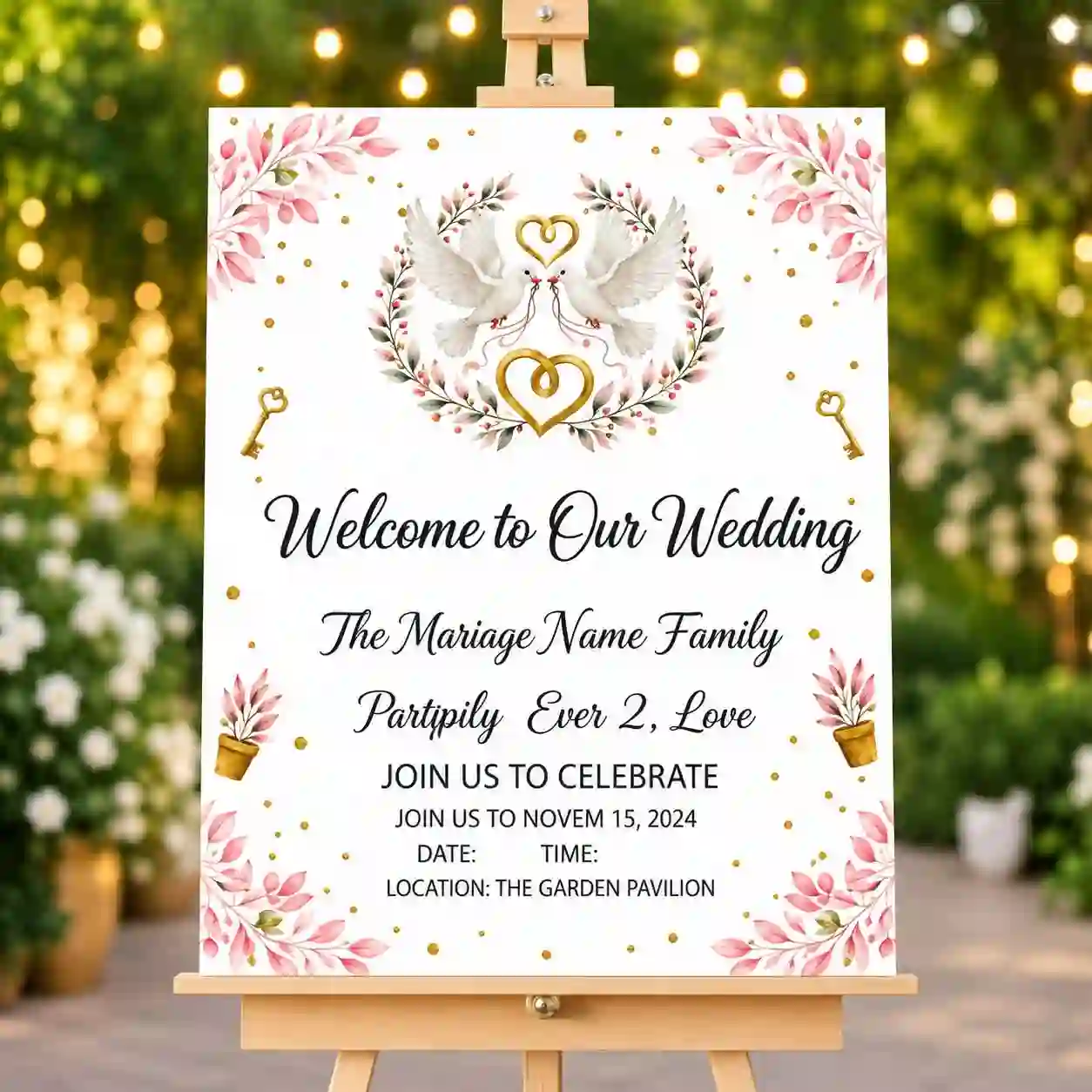 Welcome Board With Stand